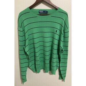 Polo Ralph Lauren Mens Pima Cotton Sweater XXL Crew Neck Blue Label Italian Yarn